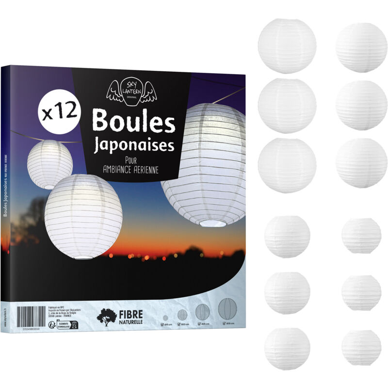 Lot de 12 Boules Japonaises 15/20/25/30cm