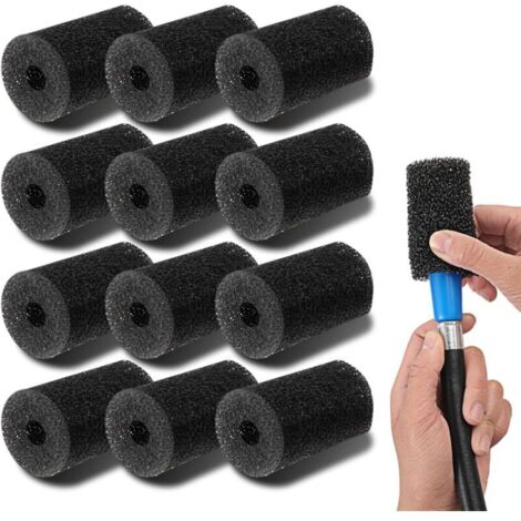 Lot de 12 brosses de rechange pour piscine – Compatibles Polaris 180 280 360 380 480 3900 – Mousse de filtration haute qualité – Installation encliquetable