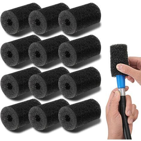 Lot de 12 brosses de rechange pour piscine – Compatibles Polaris 180 280 360 380 480 3900 – Mousse de filtration haute qualité – Installation encliquetable
