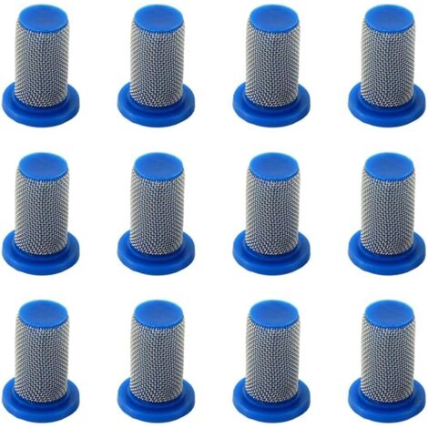 Lot de 12 buses pulvérisation, pulvérisation en acier inoxydable, filtres maille, plastique pour KnapsackSprayer PTO machines marquage ligne (Vert-100 Bleu -