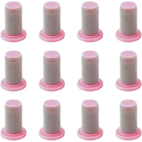 Lot de 12 buses pulvérisation, pulvérisation en acier inoxydable, filtres maille, plastique pour KnapsackSprayer PTO machines marquage ligne (Vert-100 Rose -