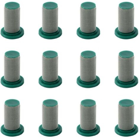 Lot de 12 buses pulvérisation, pulvérisation en acier inoxydable, filtres maille, plastique pour KnapsackSprayer PTO machines marquage ligne (Vert-100 Vert -