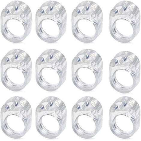 Lot de 12 Butée Poignée de Porte Transparent Stop Porte en PVC Arret de Porte Diamètre 17mm