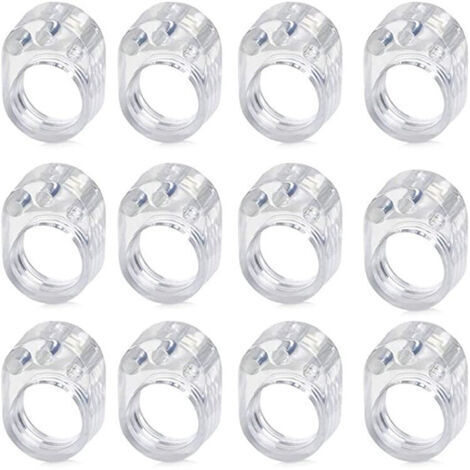 Lot de 12 Butée Poignée de Porte Transparent Stop Porte en PVC Arret de Porte Diamètre 17mm
