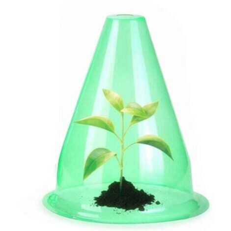 Lot de 12 Cape de jardin pour plantes, protection de plantes polyvalente, cloche transparente, protège les plantes des oiseaux, des œufs, du gel, du temps glacial, 7,8"D x 9,4"H, vert