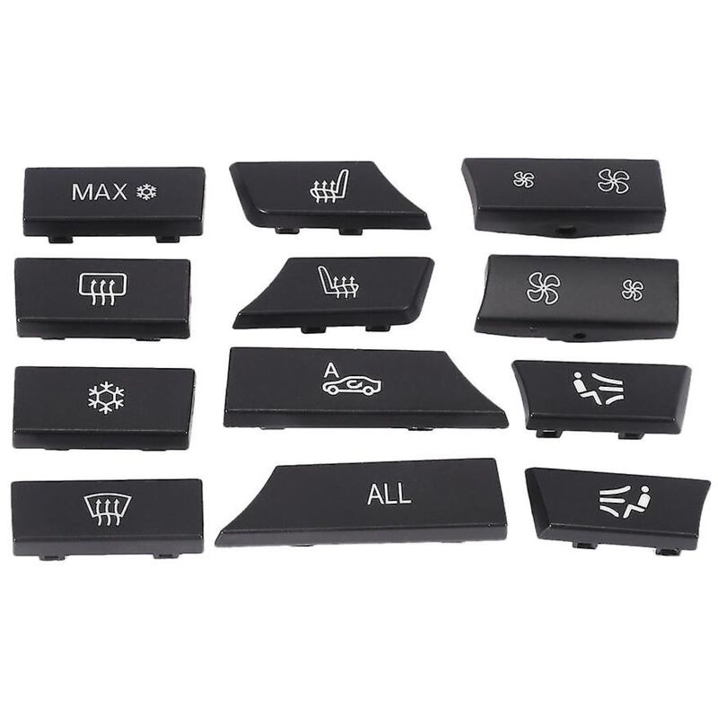 Fei Yu - Lot de 12 capuchons de touches de climatisation pour voiture, kit de commutateur de chauffage, style de voiture pour F10 F07 F02 5 7 Se