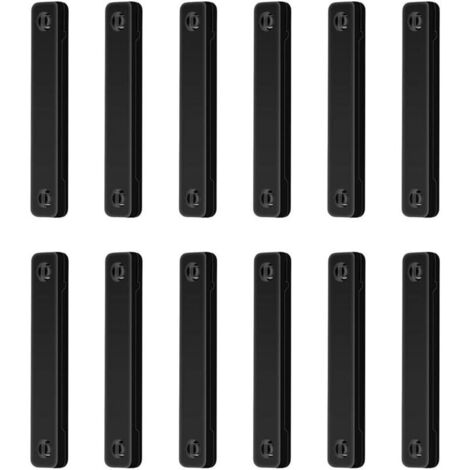 Lot de 12 clips adhésifs pour moustiquaire - Bandes magnétiques pour fenêtre - Installation sans trace et sans perforation - Pour stores de douche occultants - Aimant mural pour la maison et le bureau
