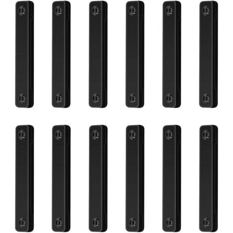 Lot de 12 clips adhésifs pour moustiquaire - Bandes magnétiques pour fenêtre - Installation sans trace et sans perforation - Pour stores de douche occultants - Aimant mural pour la maison et le bureau
