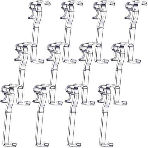 Lot de 12 clips invisibles en plastique transparent pour rideaux et stores