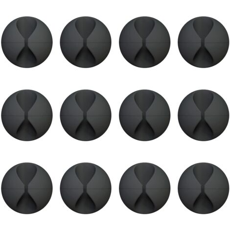 Lot de 12 clips pour câbles, organiseur de câbles, système de gestion des câbles auto-adhésif-AquaForge