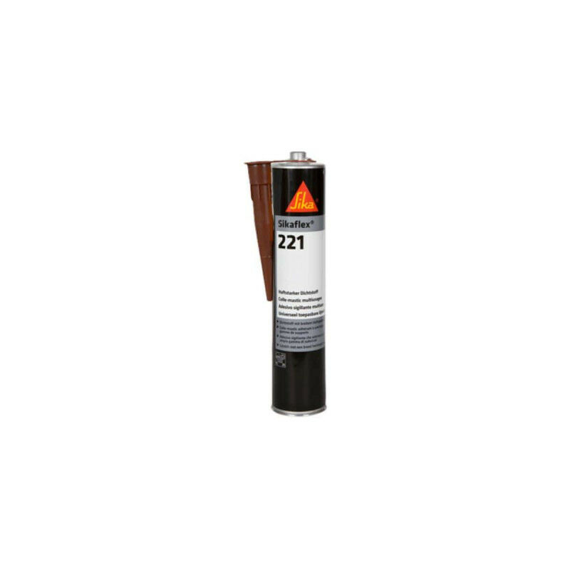 Lot de 12 colle mastic multi-usages SIKA Sikaflex 221 - Merisier - 300ml
