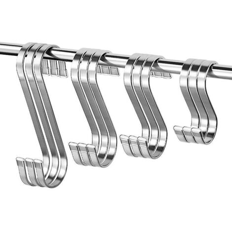lot De 12 Crochets En S De Suspension En Acier Inoxydable Pour La Batterie De Cuisine Ou  Viande Boucher