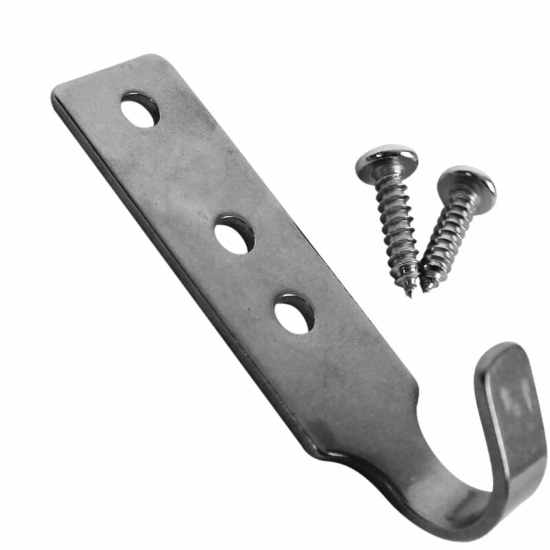 Lot de 12 crochets inox + 24 vis pour piscine hors sol en bois Linxor