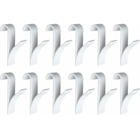 Lot de 12 crochets porte-serviettes pour radiateur - Porte-serviettes chauffants en plastique ABS,