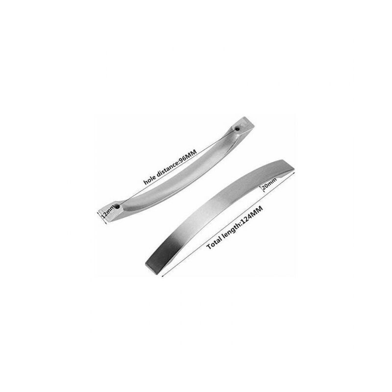 Lot de 12 cuisine inox entraxe 96mm poignee de meuble cuisine - chromées- Poignées de porte Nickel Brossé poignee de cuisine poignée