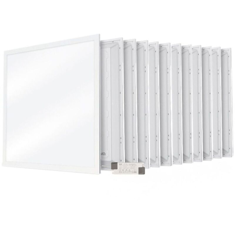 Arum Lighting - Lot de 12 Dalles led 600x600 40W Blanc naturel 4000K transfo Eaglerise Arum Lighting - Lot de 12 Dalles led 600x600 40W Blanc naturel 4000K transfo Eaglerise