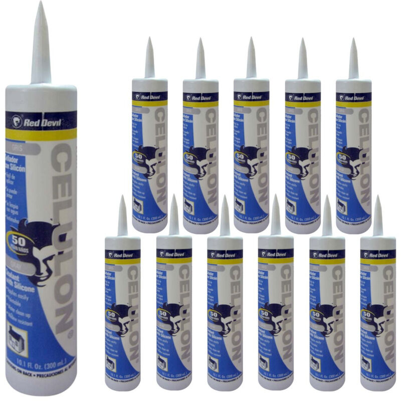 O91 - lot de 12 de 12 Scellants pour joints gris 300ml Red Devil