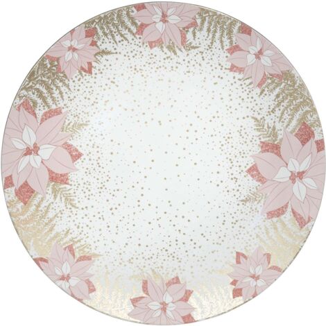 Lot de 12 dessous d'assiette fleur