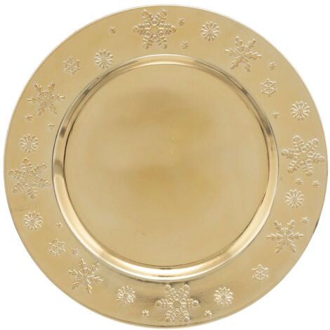 ATMOSPHERA CRÉATEUR D'INTÉRIEUR Lot de 12 dessous d'assiette Flocon - Diamètre 33 Hauteur 1,6cm
