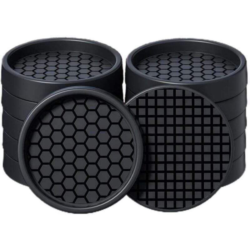 Lot de 12 dessous de verre ronds de 5 cm pour meubles en bois dur, protections antidérapantes pour meubles, tasses, lits, canapés, butées de meubles