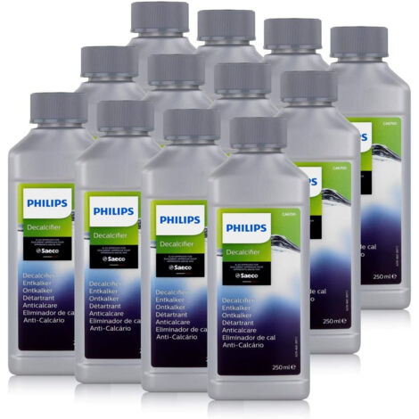 Lot de 12 détartrants (12x 250ml) pour cafetière Expresso Saeco, Philips CA6700/22