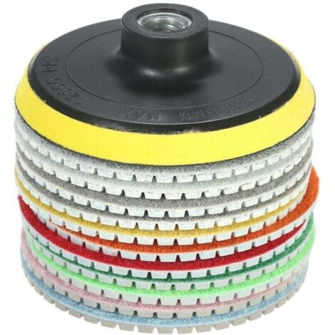 Lot de 12 Disque de meulage à eau diamantée de 4 pouces 100 mm disque de meulage doux