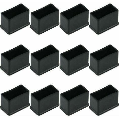 Lot de 10 embouts enveloppants pour fer plat 30x3mm noir patin chaise metal