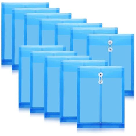 Lot de 12 enveloppes avec fermeture à bouton et ficelle --