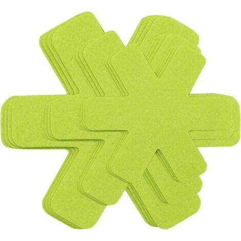 Lot de 12 et 3 protections de casseroles de différentes tailles pour éviter les rayures, séparer et protéger les surfaces de vos ustensiles de cuisine (vert)