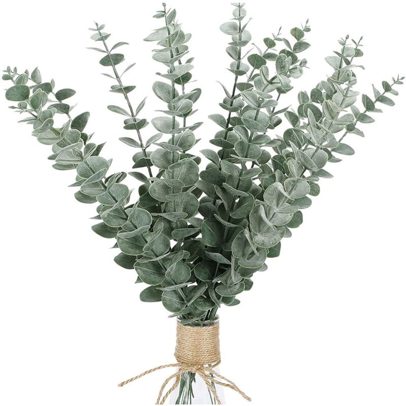 Feiyue - Lot de 12 feuilles artificielles, tiges et branches décoratives pour compositions florales, vases, bouquets de mariage, centre de table
