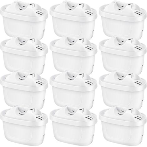 Lot de 12 filtres à eau pour cartouches filtrantes Brita - Compatibles avec les réservoirs d'eau Brita Maxtra+ - Style, Mavea Elemaris XL