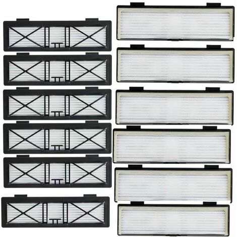 Lot de 12 filtres connectés pour Neato Botvac, Neato Botvac, série connectée D80 D5 D3 D85 D7 avec Une Brosse de Nettoyage Gratuite