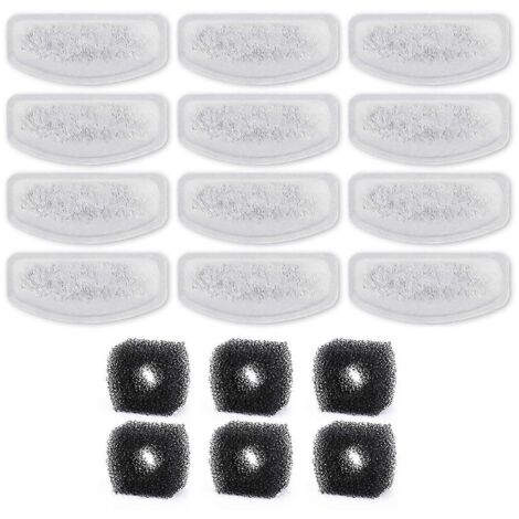 Lot de 12 filtres de rechange pour fontaine à eau pour animaux D60/D30 (2 L).