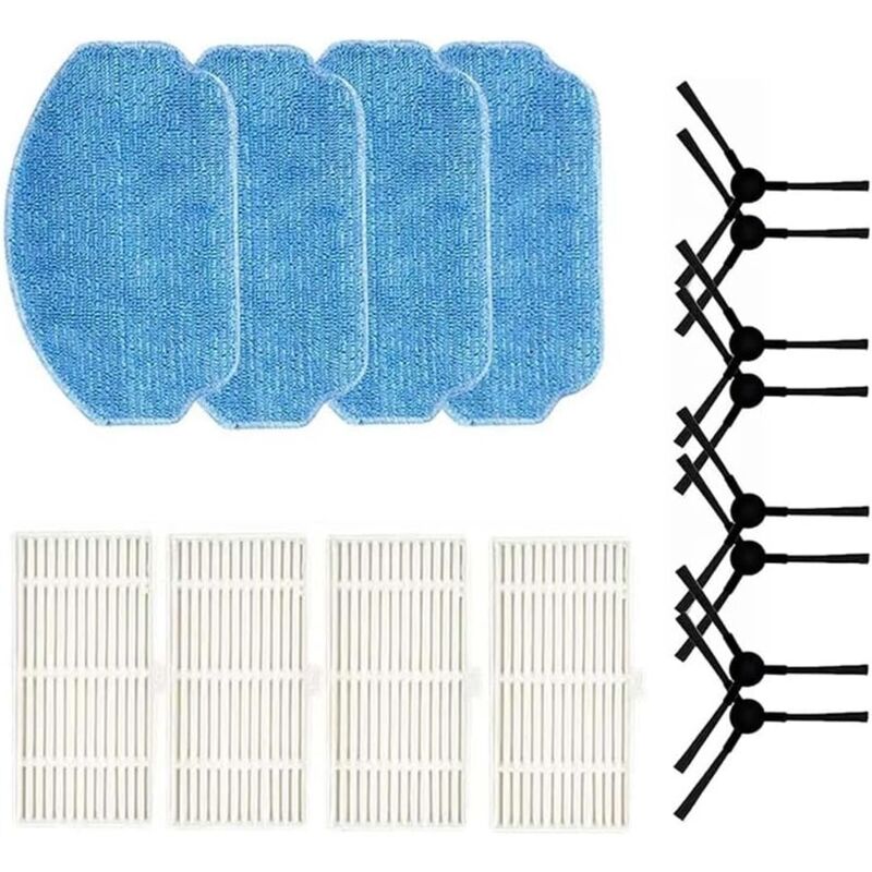 Lot de 12 filtres et brosses de rechange, pièces de nettoyage efficaces compatibles avec balayeuse G20 pour aspirateur