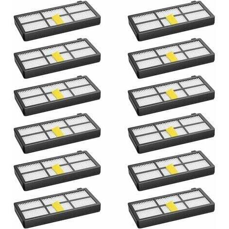 Lot de 12 Filtres Pour Robot Aspirateur Irobot Roomba 800 850 851 860 865 866 870 871 876 880 885 886 890 891 896 900 960 966 980 Kit Pièces Accessoires Rechange