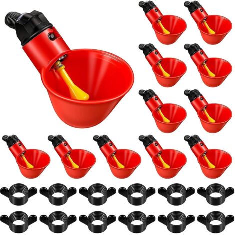 lot De 12 Gobelets D'arrosage Pour Poulet/cailles