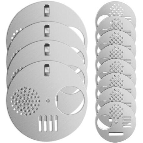 Lot de 12 grilles d'entrée en acier inoxydable pour ruche - Argenté