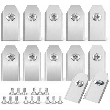 Lot de 12 Lame Robot Tondeuse, vis incluses - Rechange pour Tondeuse Longue durée Compatible, Tondeuses à Gazon avec Husqvarna Automower, Gardena, Yard Force