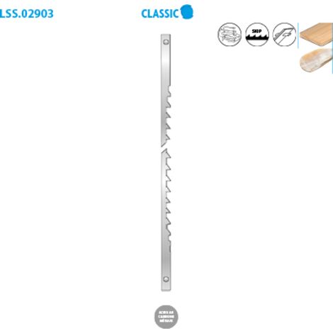 Lot de 12 lames à chantourner en acier au carbone – Denture Skip 18,5 TPI – Pour bois dur et tendre – Découpes précises – Hd Outillage