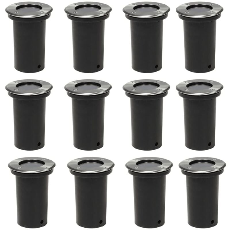 Vidaxl - Lampes au sol d'extérieur 12 pcs rond