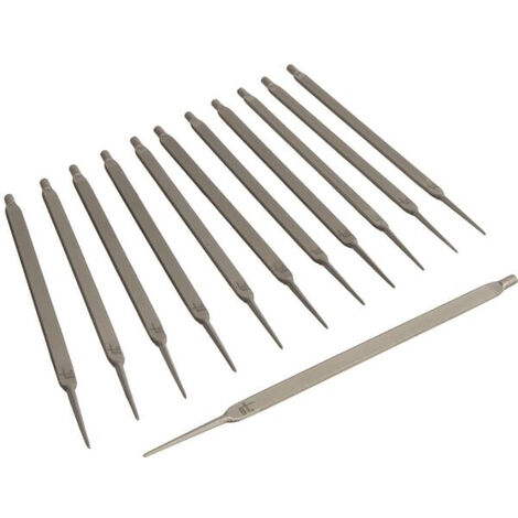 Lot de 12 limes plates pour double angle de coupe droite VALLORBE LC1002022798