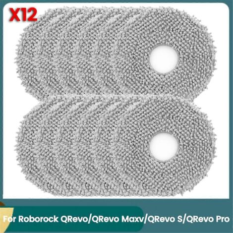 Lot de 12 lingettes de nettoyage en microfibre pour aspirateur robot