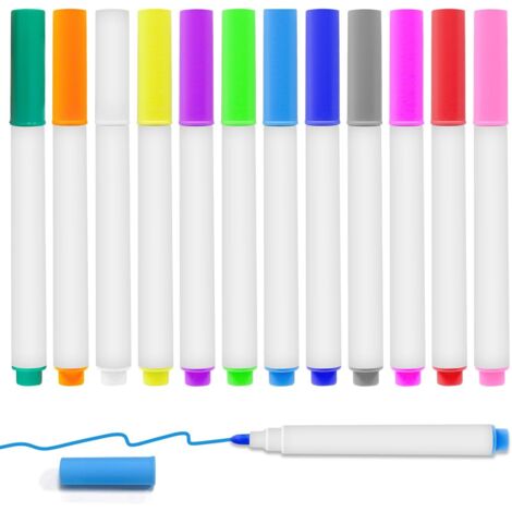 Lot de 12 marqueurs colorés pour tableau mémo LED, compatibles avec les tableaux lumineux en acrylique et tableau mémo effaçables à sec