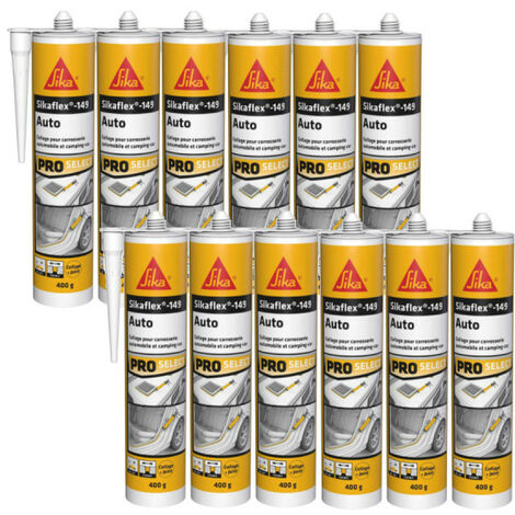Lot de 12 mastics colles Auto SIKA Sikaflex 149 - Blanc - 300 ml