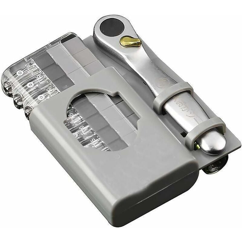 Lot de 12 Micro Clé à cliquet Set de tournevis avec poignée réversible et adaptateur pour montage de meubles et réparation automatique (FO-9212C)