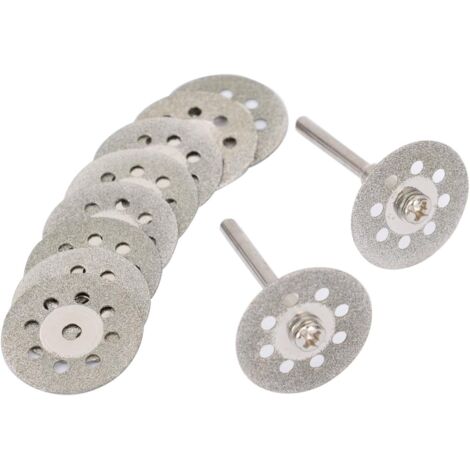 Lot de 12 mini-disques à tronçonner perforés 22 mm, diamant, disques à découper