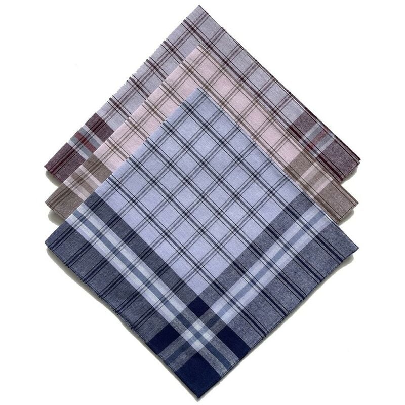 Vandersickel - Lot de 12 mouchoirs homme Rouen 50x50 cm 100% coton