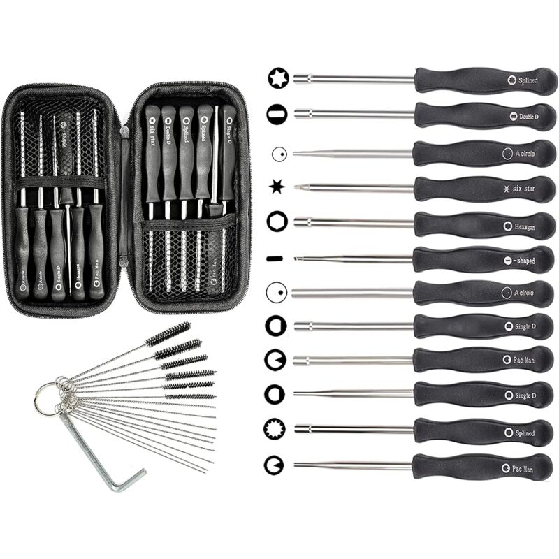 Bluedeer - Lot de 12 Outils de Réglage du Carburateur et étui de Transport pour Petit Moteur 2 Temps pour Poulan pour Husqvarna pour stihl pour