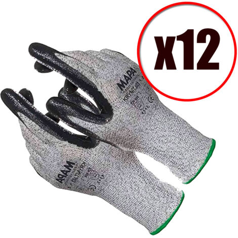 Lot de 12 paires de gants de travail tricot anti coupure Krynit 563 EN388 EN 420 Taille - Taille 7