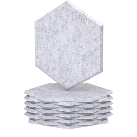 Lot de 12 panneaux acoustiques décoratifs, mousse insonorisante haute densité, pour jeux et podcasts, studios, bureaux, 30 x 26 cm, gris argenté